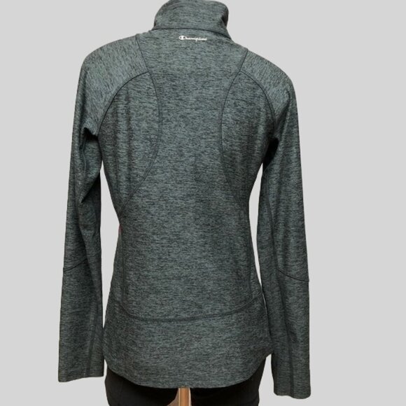 Champion Dark Grey/Pink Performance Athletic Zip Up Jacket Small - Picture 2 of 11